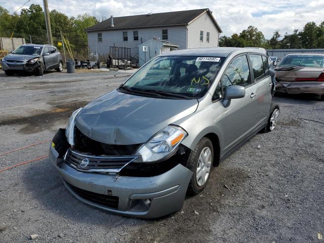 3N1BC1CP3CK212678 - 2012 NISSAN VERSA S SILVER photo 2