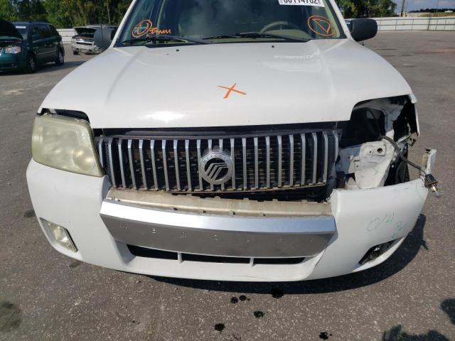 4M2CU97187KJ06337 - 2007 MERCURY MARINER PR WHITE photo 9