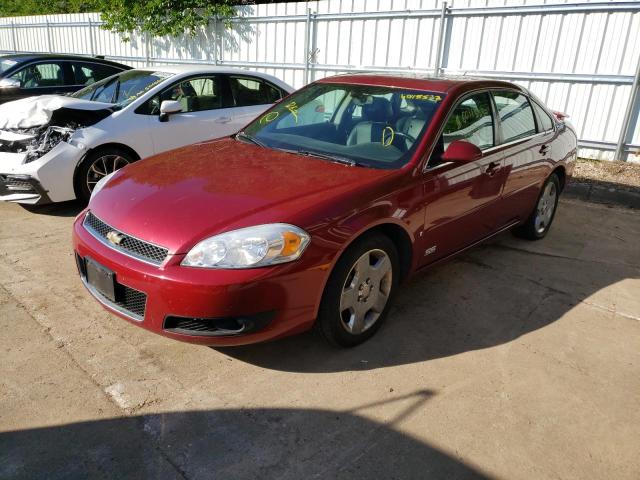 2G1WD58C389113641 - 2008 CHEVROLET IMPALA BURGUNDY photo 2