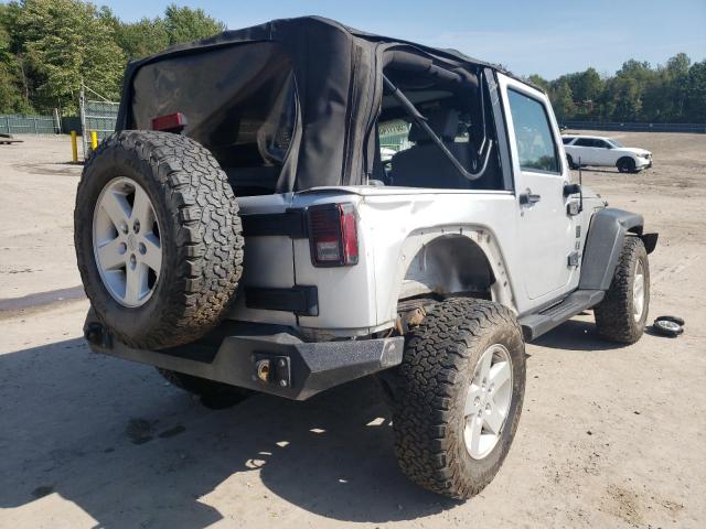 1J4FA24148L501404 - 2008 JEEP WRANGLER X SILVER photo 4