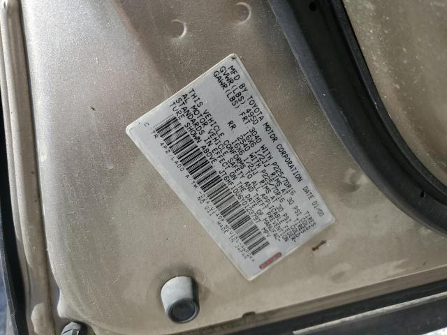 JT6HF10U6Y0123797 - 2000 LEXUS RX 300 GOLD photo 10