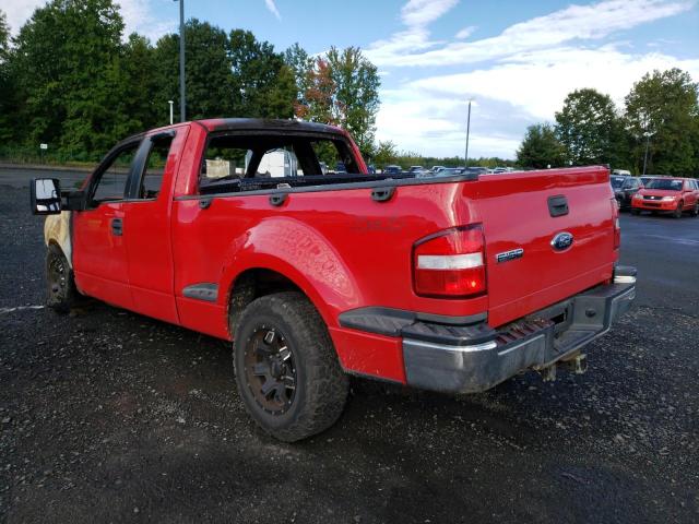 1FTPX04505KC07886 - 2005 FORD F150 RED photo 3
