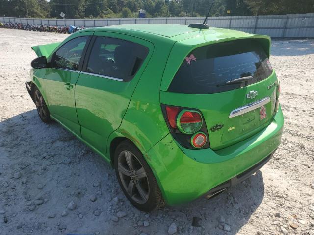 1G1JH6SB1F4199827 - 2015 CHEVROLET SONIC RS GREEN photo 3