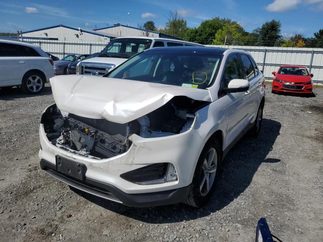 2FMPK4J92KBB07741 - 2019 FORD EDGE SEL WHITE photo 2