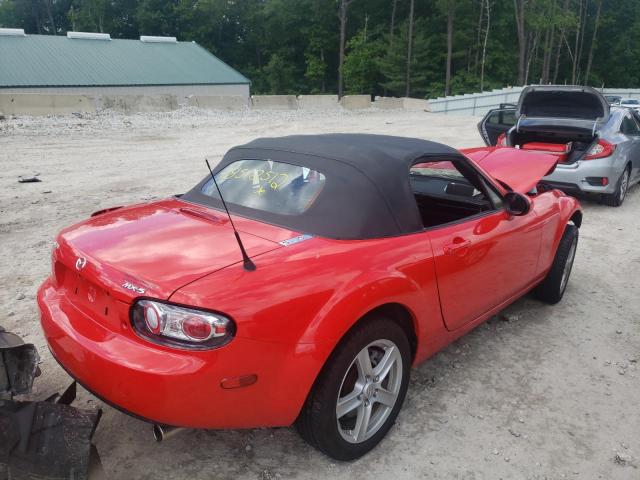 JM1NC25F460121709 - 2006 MAZDA MX-5 MIATA RED photo 4