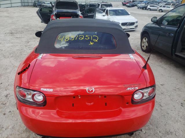 JM1NC25F460121709 - 2006 MAZDA MX-5 MIATA RED photo 6