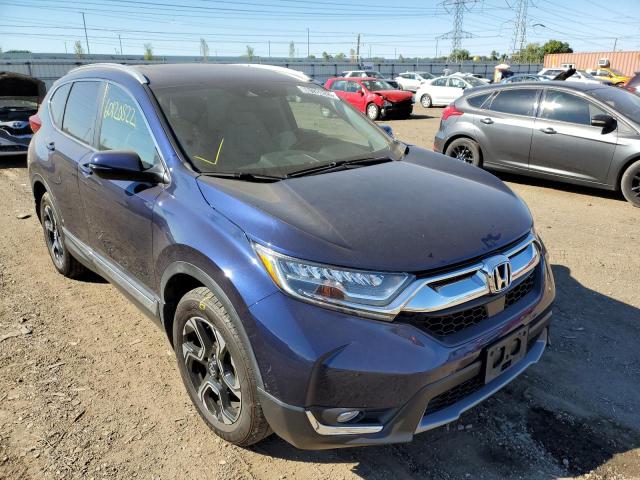 7FARW2H90JE046455 - 2018 HONDA CR-V TOURI BLUE photo 1