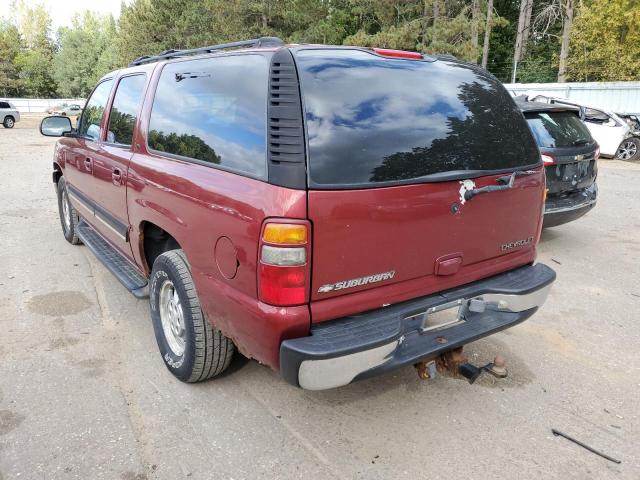 1GNFK16T21J304011 - 2001 CHEVROLET SUBURBAN K RED photo 3