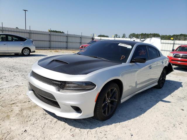 2C3CDXHG2MH532335 - 2021 DODGE CHARGER GT SILVER photo 2