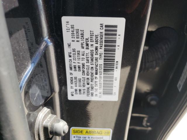 19UUB1F58FA011370 - 2015 ACURA TLX TECH SILVER photo 10