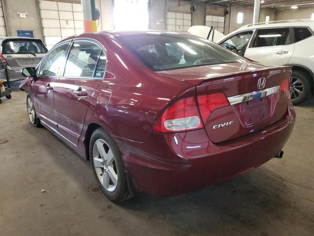2HGFA16689H500202 - 2009 HONDA CIVIC LX-S Tünd qırmızı foto 3