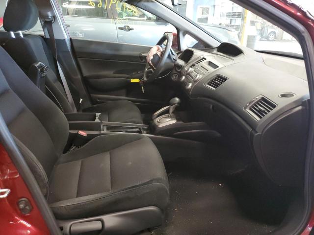 2HGFA16689H500202 - 2009 HONDA CIVIC LX-S Tünd qırmızı foto 5
