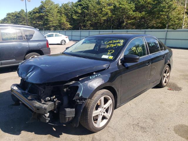 3VW1K7AJ9EM378690 - 2014 VOLKSWAGEN JETTA BASE BLACK photo 2