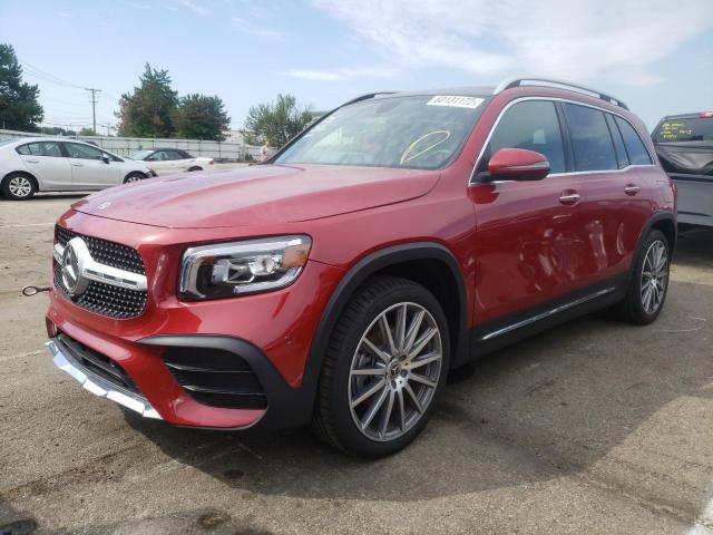 W1N4M4HB1MW135423 - 2021 MERCEDES-BENZ GLB 250 4M RED photo 2