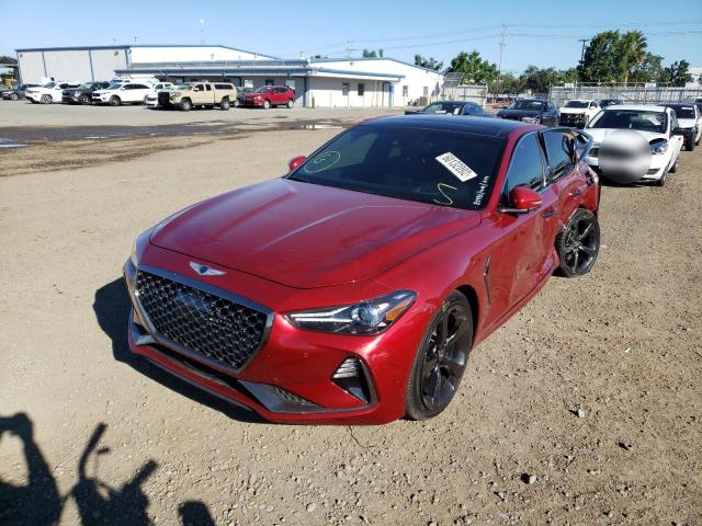 KMTG44LA6KU027117 - 2019 GENESIS G70 PRESTI RED photo 2