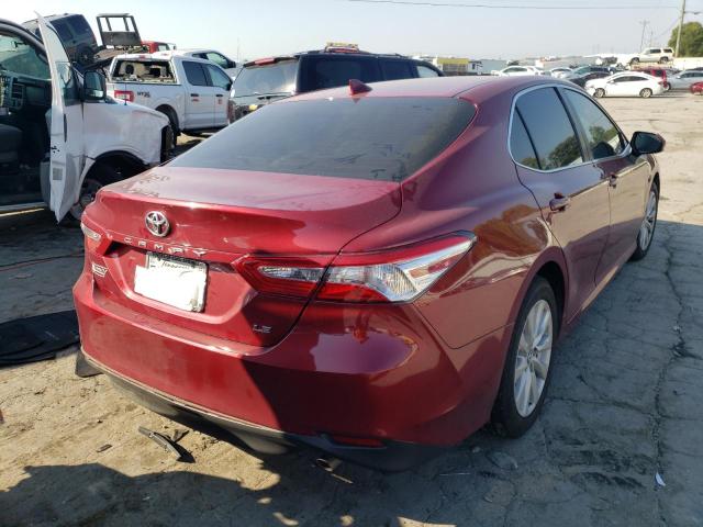 4T1C11AK1LU328052 - 2020 TOYOTA CAMRY LE RED photo 4