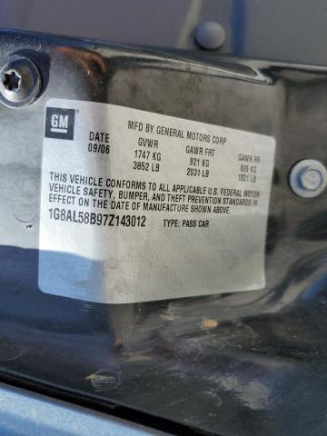 1G8AL58B97Z143012 - 2007 SATURN ION LEVEL GRAY photo 10