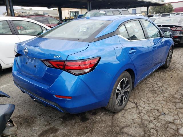 3N1AB8CV6MY254931 - 2021 NISSAN SENTRA SV BLUE photo 4