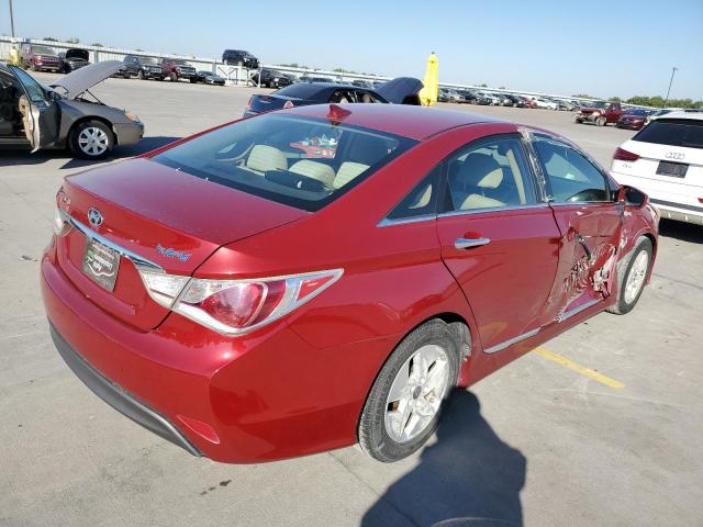 KMHEC4A49CA037970 - 2012 HYUNDAI SONATA HYB MAROON photo 4