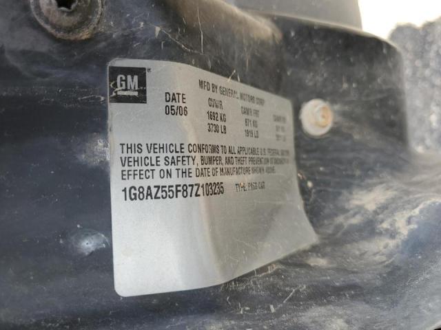 1G8AZ55F87Z103235 - 2007 SATURN ION LEVEL GRAY photo 10