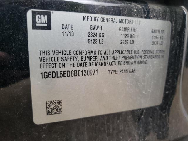 1G6DL5ED6B0130971 - 2011 CADILLAC CTS PERFOR შავი ფოტო 10