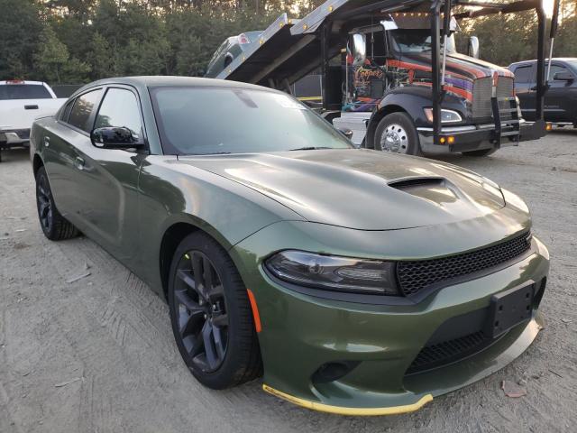 2C3CDXHG4MH612770 - 2021 DODGE CHARGER GT GREEN photo 1