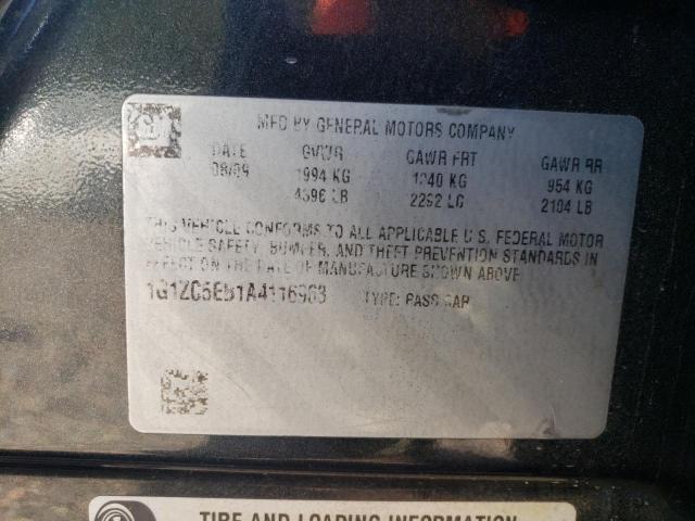 1G1ZC5EB1A4116963 - 2010 CHEVROLET MALIBU 1LT 黑色 照片 10