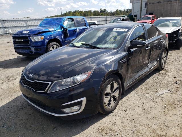 KNAGM4AD6D5057000 - 2013 KIA OPTIMA HYB BLACK photo 2