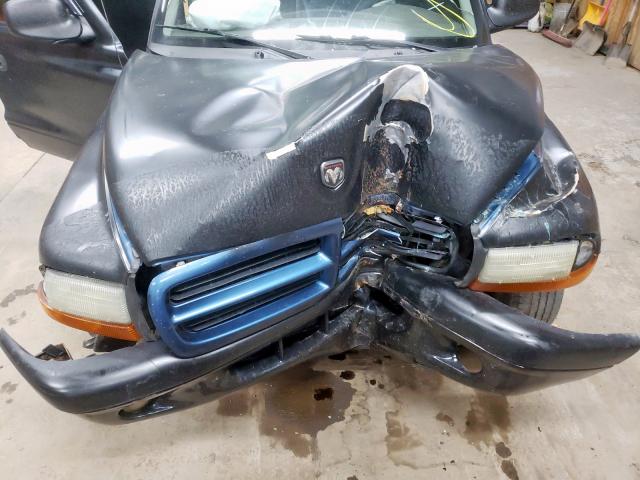 1B7HG38N62S687718 - 2002 DODGE DAKOTA QUA BLUE photo 7