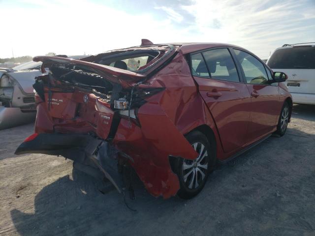 JTDL9RFU5L3014674 - 2020 TOYOTA PRIUS LE RED photo 4