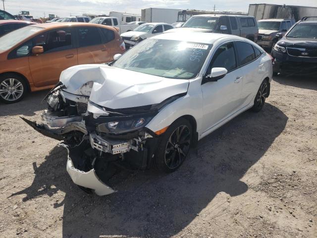 2HGFC2F86MH543978 - 2021 HONDA CIVIC SPOR WHITE photo 2