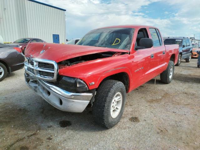 1B7GG2AN9YS751596 - 2000 DODGE DAKOTA QUA RED photo 2