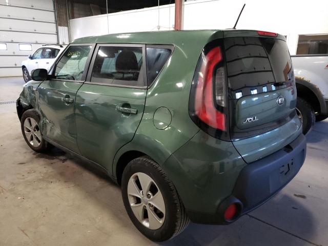 KNDJN2A29E7033286 - 2014 KIA SOUL GREEN photo 3