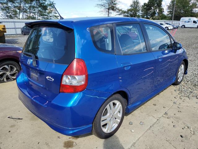 JHMGD38687S049604 - 2007 HONDA FIT S BLUE photo 4