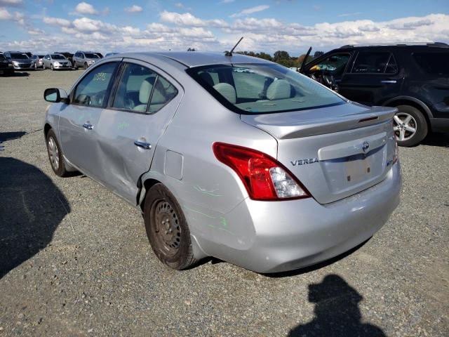 3N1CN7APXEL801504 - 2014 NISSAN VERSA S SILVER photo 3