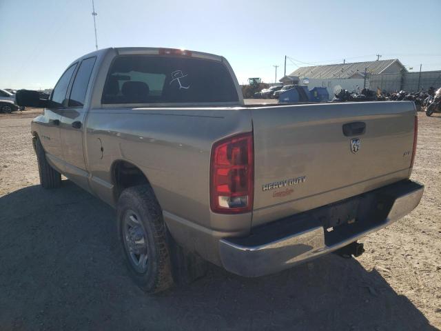 3D7KR28C25G773182 - 2005 DODGE RAM 2500 S TAN photo 3