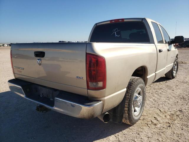 3D7KR28C25G773182 - 2005 DODGE RAM 2500 S TAN photo 4