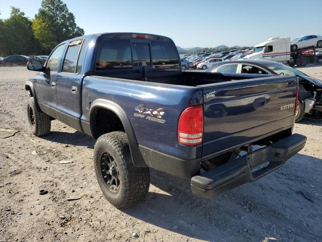 1D7HG48N03S355951 - 2003 DODGE DAKOTA QUA BLUE photo 3