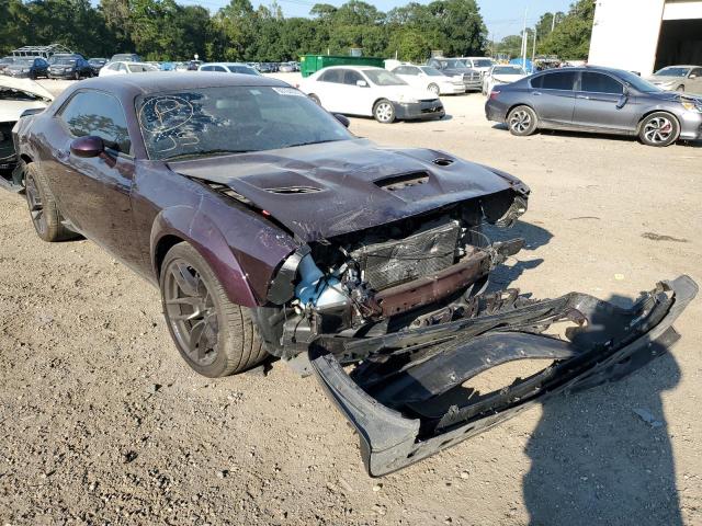 2C3CDZFJ4MH555691 - 2021 DODGE CHALLENGER PURPLE photo 1