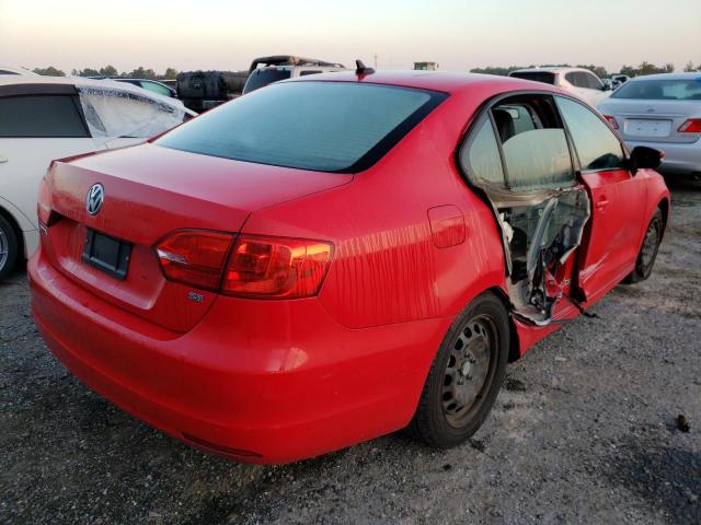 3VWD17AJ3EM247500 - 2014 VOLKSWAGEN JETTA SE RED photo 4