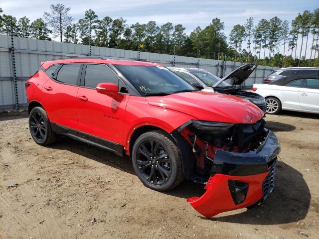 3GNKBERS9NS130225 - 2022 CHEVROLET BLAZER RS RED photo 1