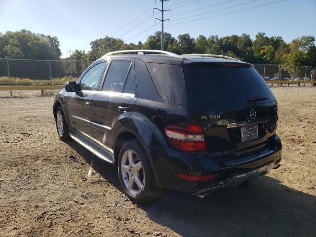 4JGBB72E49A493057 - 2009 MERCEDES-BENZ ML 550 BLACK photo 3