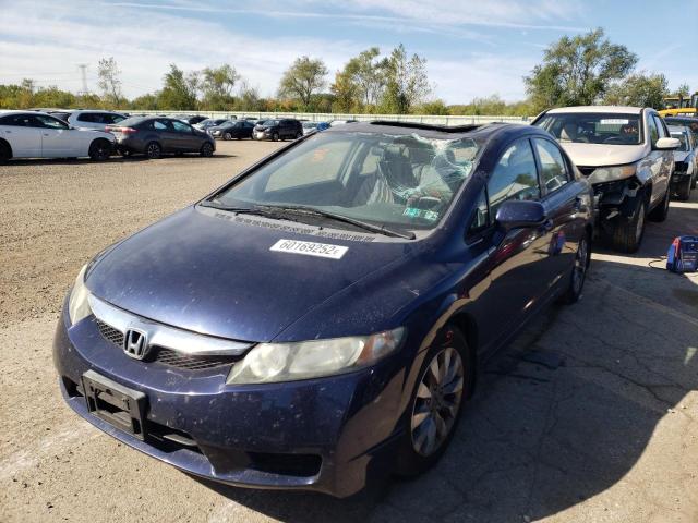 2HGFA16939H522876 - 2009 HONDA CIVIC EXL Mavi foto 2