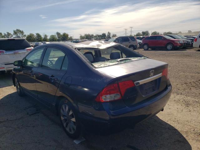 2HGFA16939H522876 - 2009 HONDA CIVIC EXL Mavi foto 3