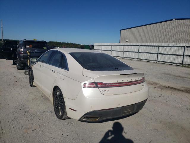 3LN6L2LU8FR627660 - 2015 LINCOLN MKZ HYBRID WHITE photo 3