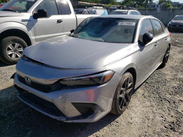 2HGFE2F56NH515485 - 2022 HONDA CIVIC SPOR GRAY photo 2