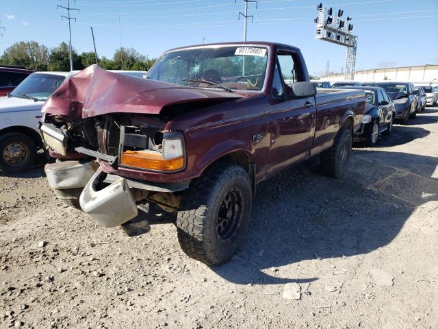 1FTEF14Y0TLA21489 - 1996 FORD F150 MAROON photo 2