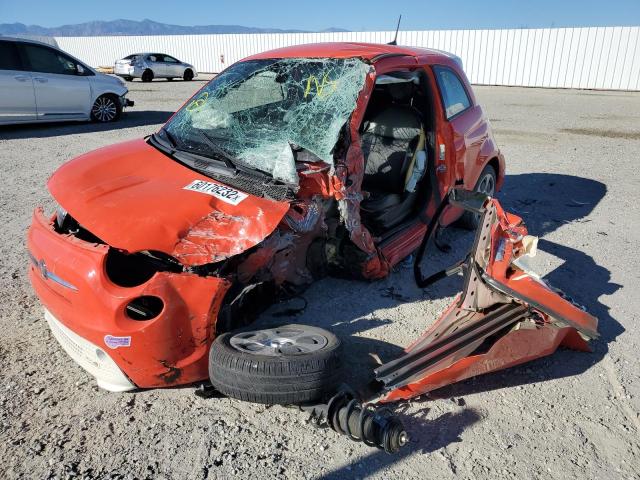 3C3CFFGEXJT471808 - 2018 FIAT 500 ELECTR ORANGE photo 2