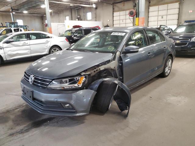 3VWL07AJ7FM273341 - 2015 VOLKSWAGEN JETTA SEL GRAY photo 2