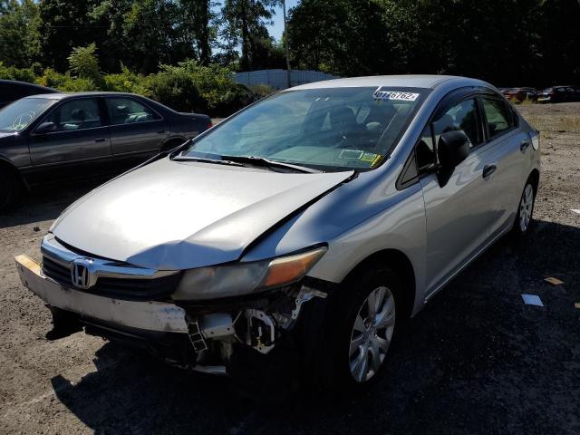 2HGFB2F28CH513698 - 2012 HONDA CIVIC DX SILVER photo 2